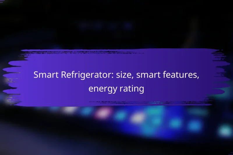 Smart Refrigerator: size, smart features, energy rating