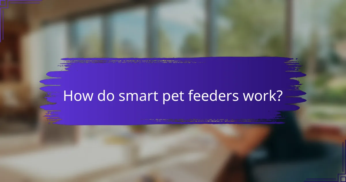 How do smart pet feeders work?