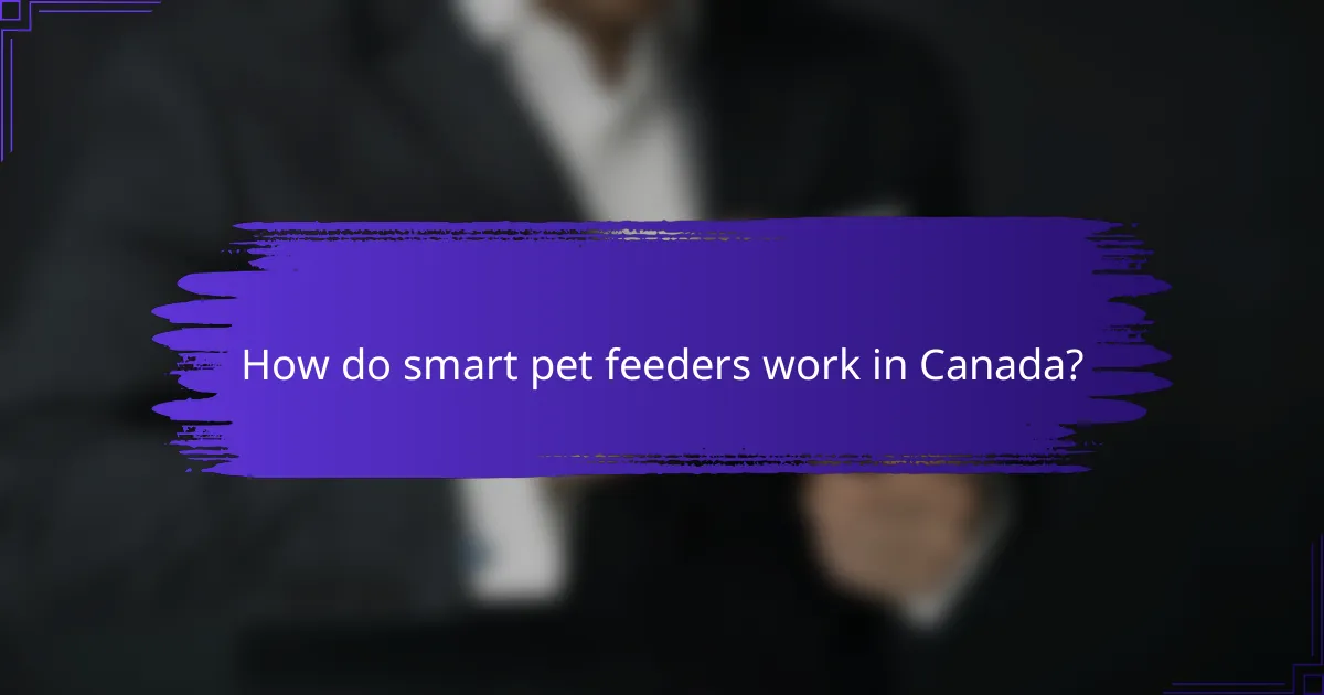 How do smart pet feeders work in Canada?