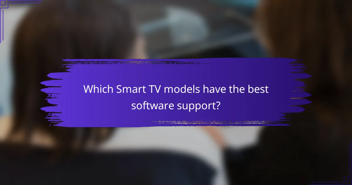 Which Smart TV models have the best software support?